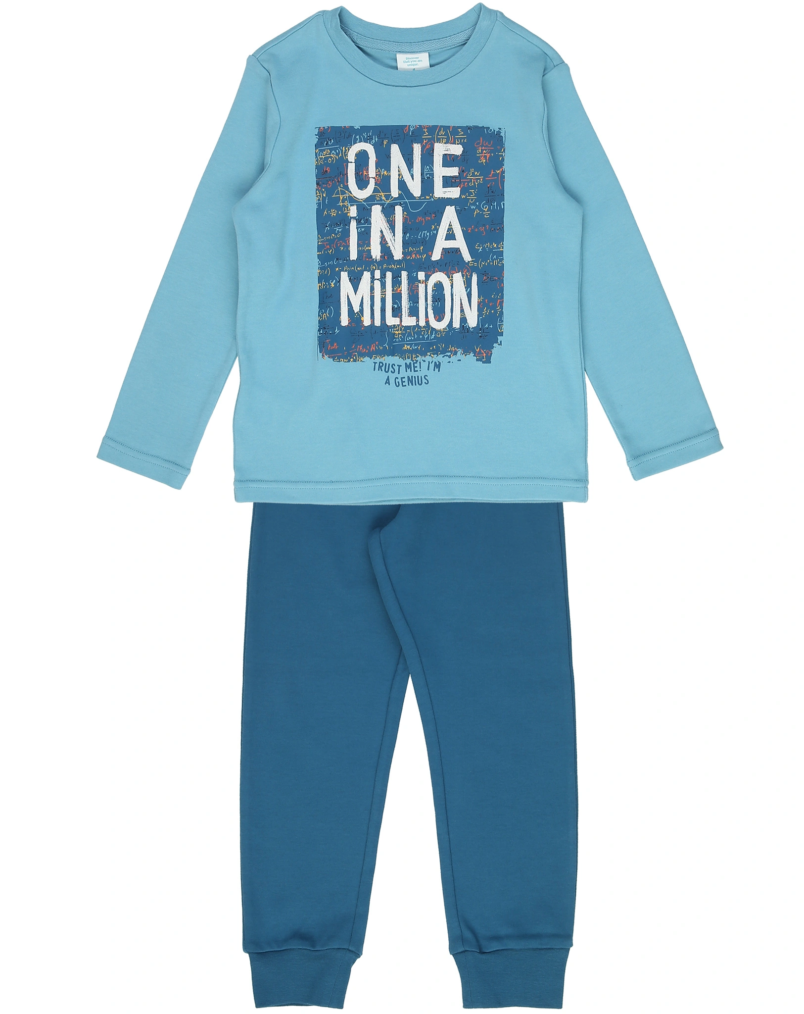 Schlafanzug lang ONE IN A MILLION in blau