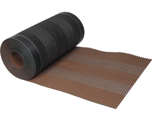 Nok- en hoekkeperventilatierol, aluminium, bruin, 5 m x 210 mm