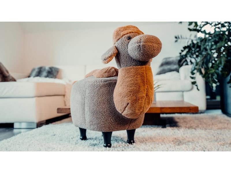 zoosy Kinderhocker Kamel Gustav Braun Taburett in Kamelform