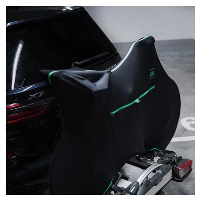Housse de Protection Velosock Black E pour Vélo de Triathlon Durable   Déperlante Noir/Vert