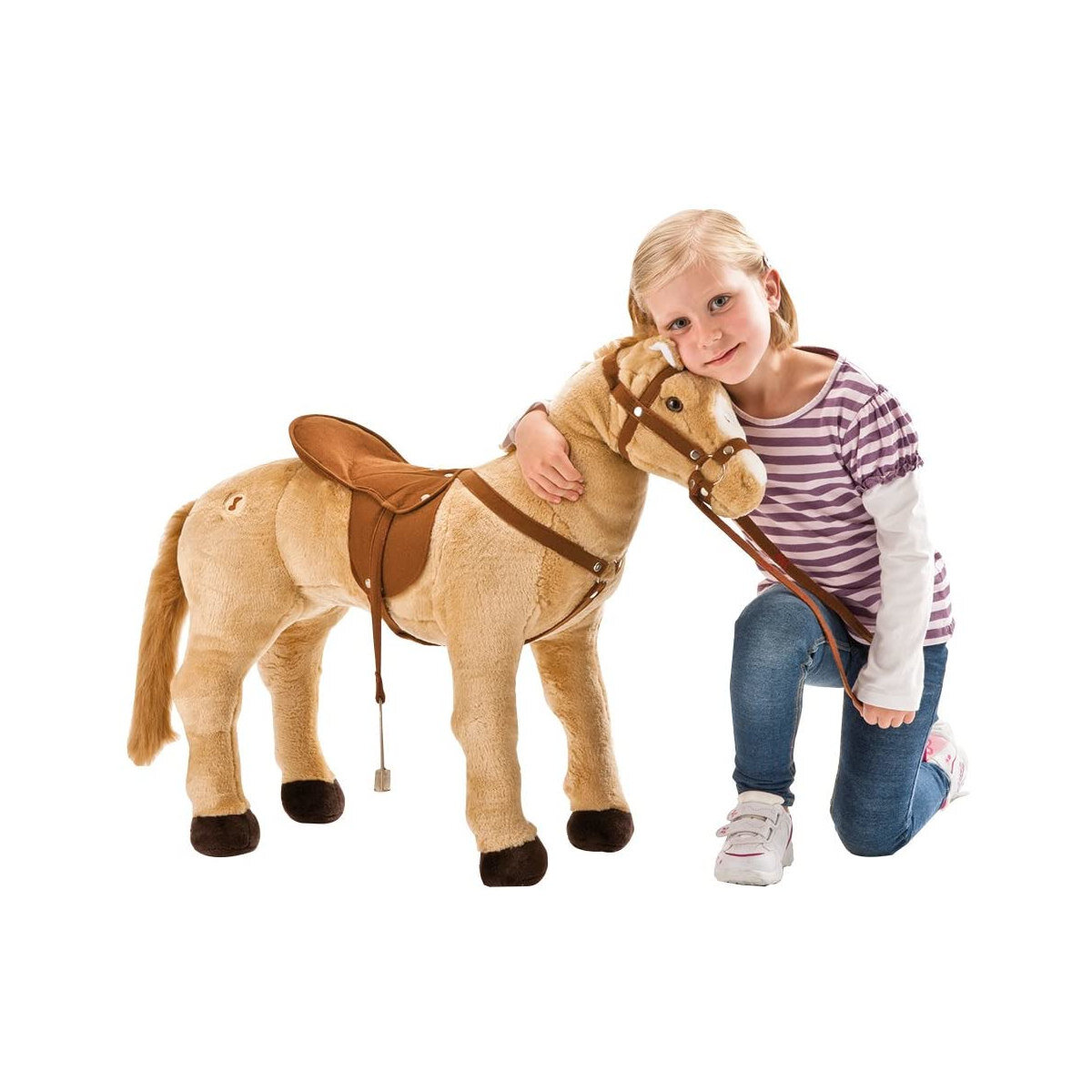 Happy People GmbH & Co. KG Happy People Stehpferd Palomino Pferd mit Sound beige