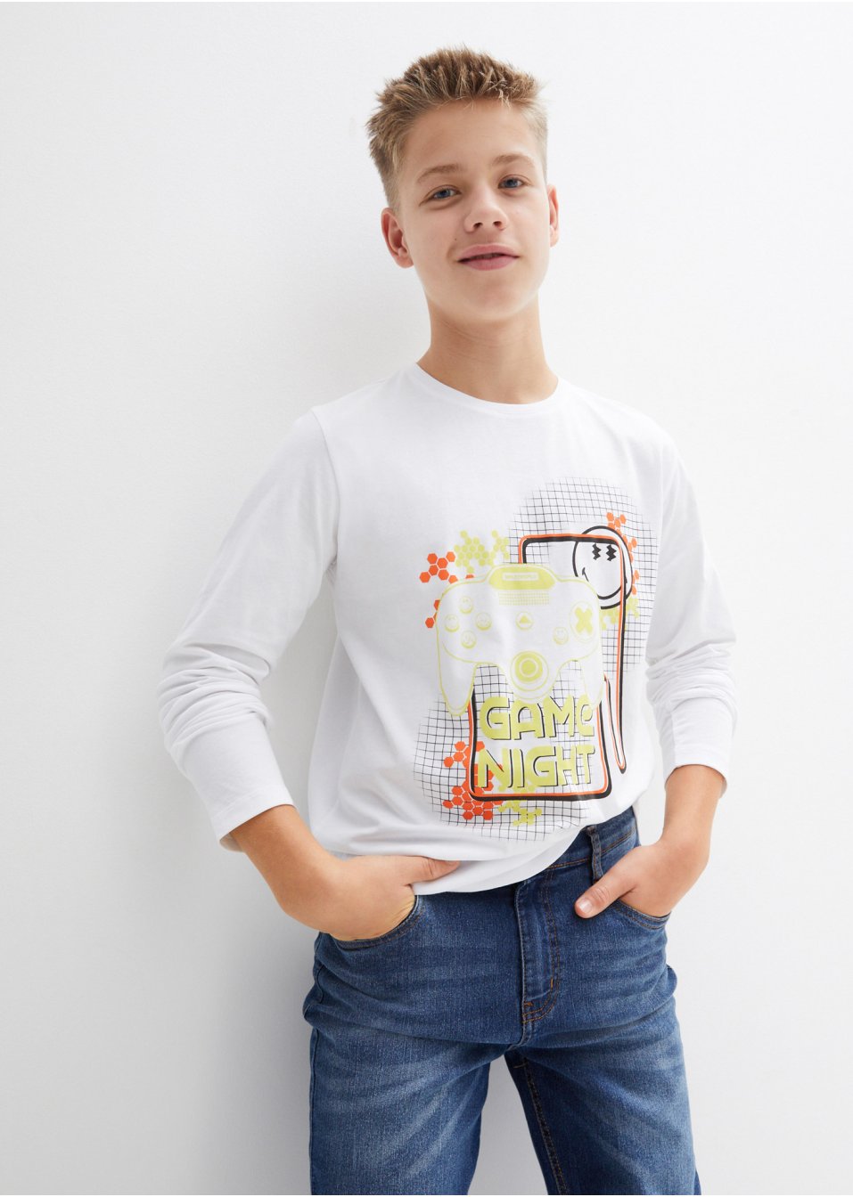 T-shirt manches longues garçon Smiley World Gaming