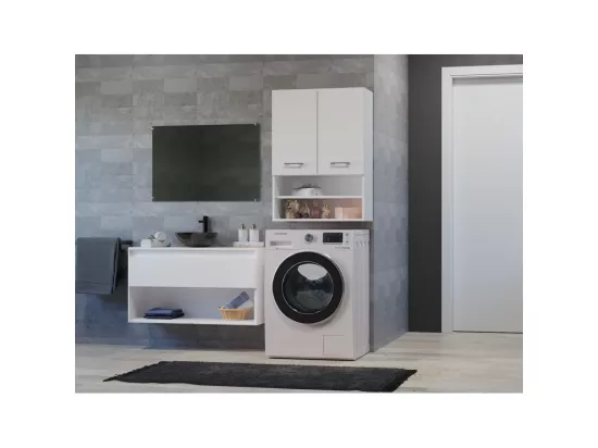 Meuble lave-linge MINI/DK BLANC champs