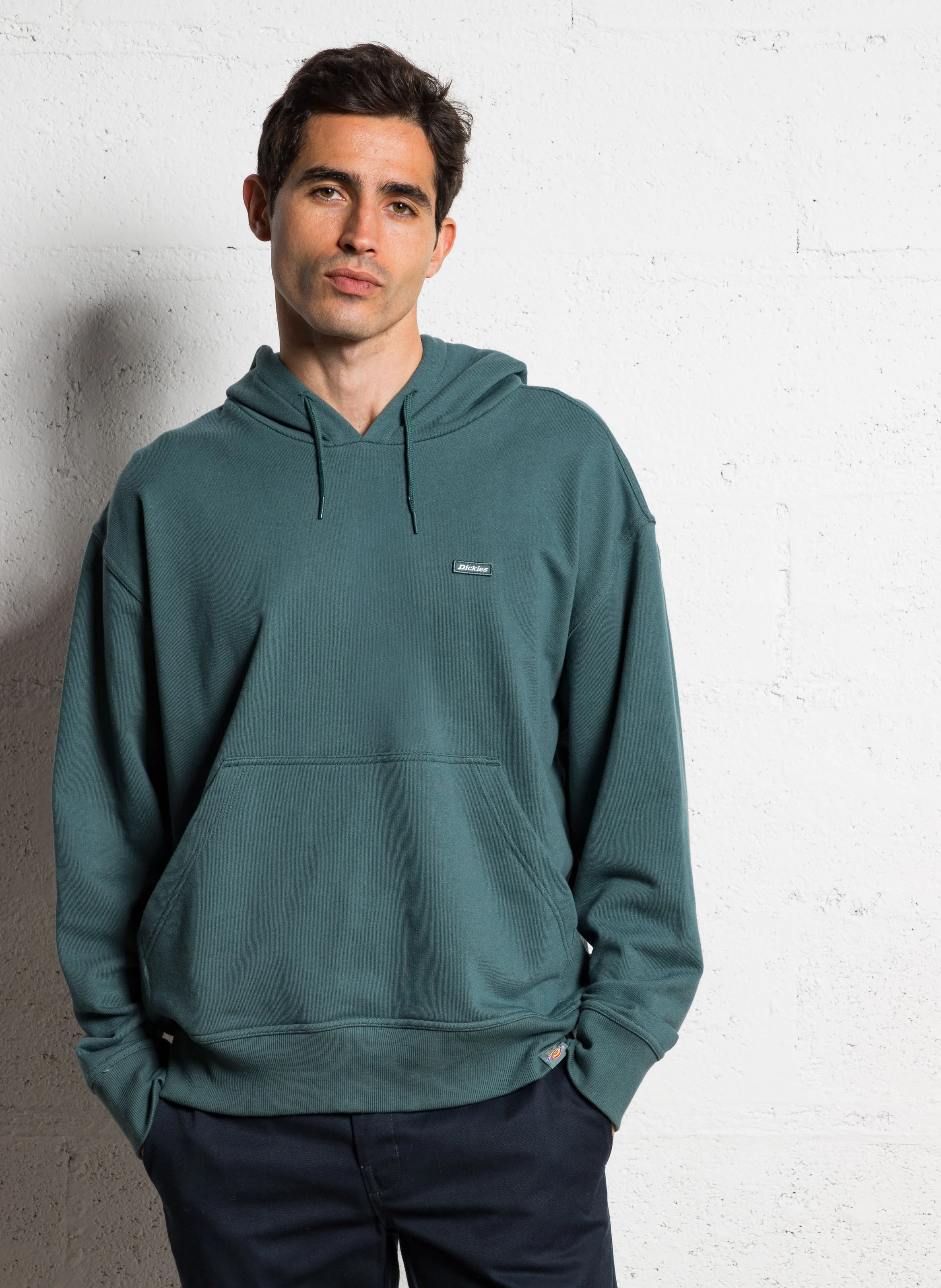 CLANCY - Sweat ample à capuche en coton | Vert