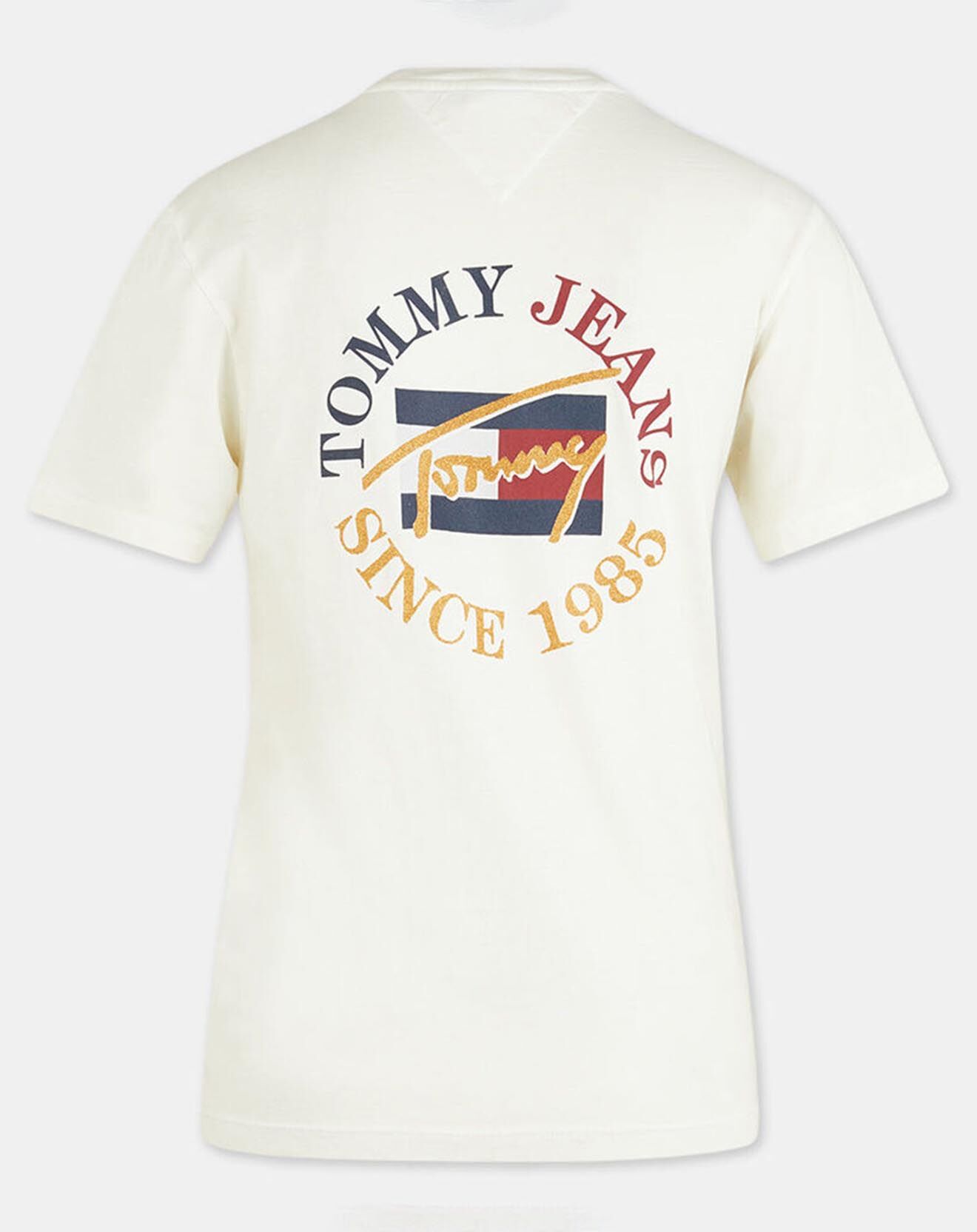Tommy Jeans T-Shirt 100% Coton Bio Vintage Bronze écru