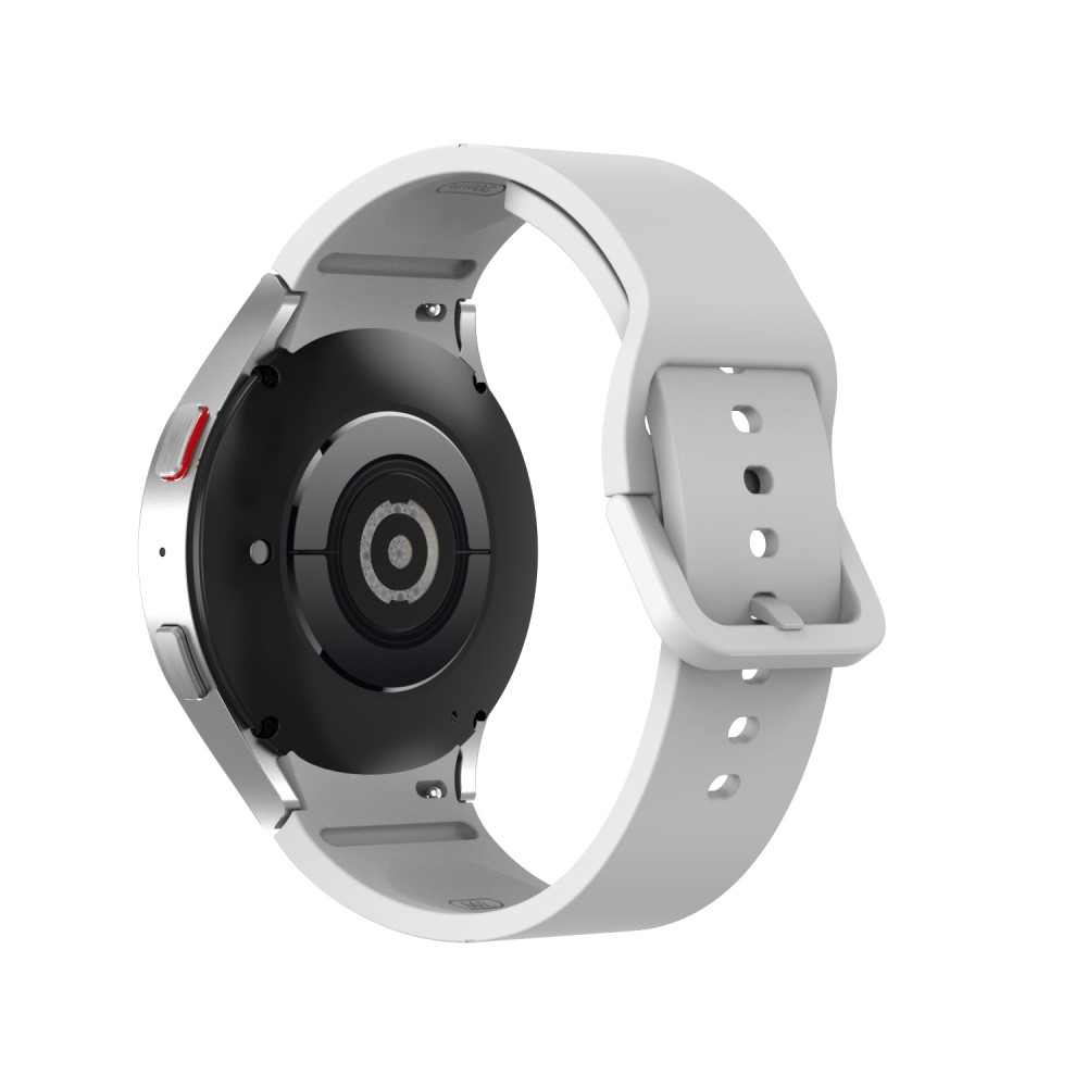 Samsung Galaxy Watch 4 Classic (46mm) Ersatz Sport Silikon Armband (Gelenkumfang: 180 - 220mm) - Weiss