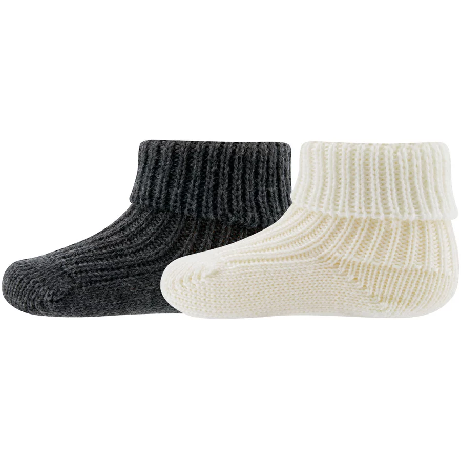 Ewers Socken 2er Pack anthrazitbeige