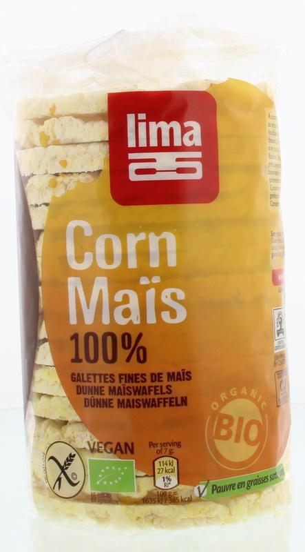Lima Maiswafels natural fijn rond 120g