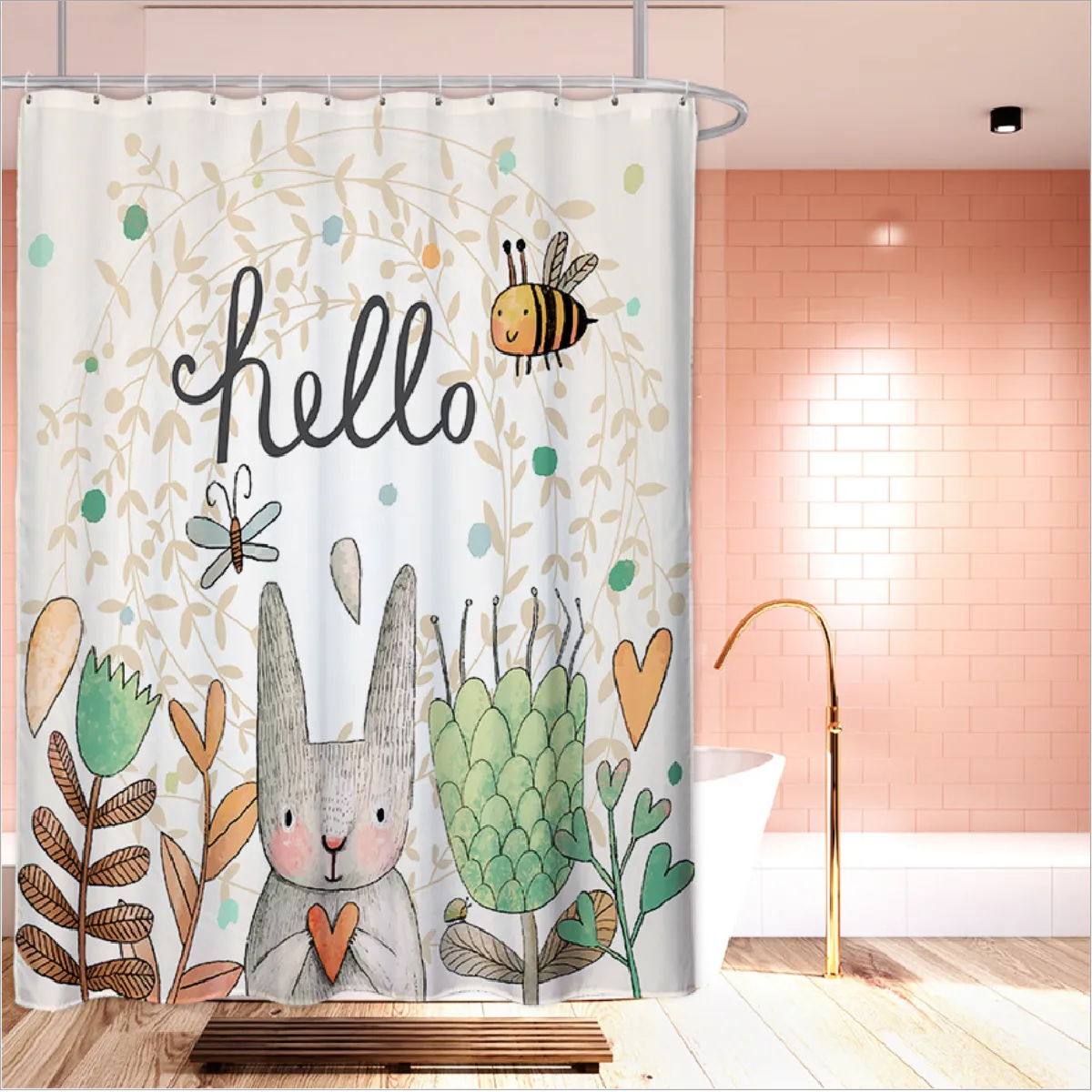 Universal Rideau de douche Rabbit Sang Sang - Beige
