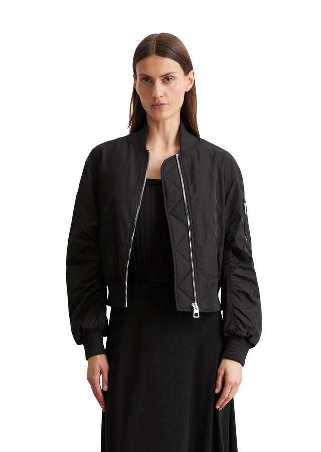 Marc O'Polo Blouson im Pilotenstil, verkürzte Form, mit mattem Glanz und softem Finish