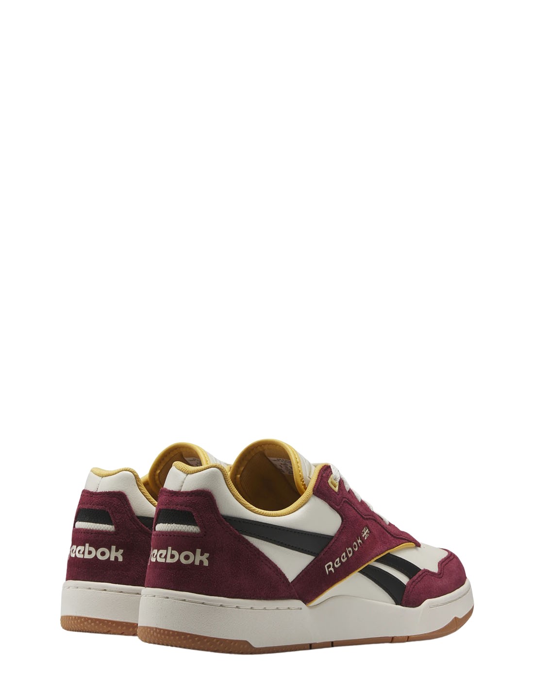 reebok sneakers homme bb 4000 cuir blanc/bordeaux