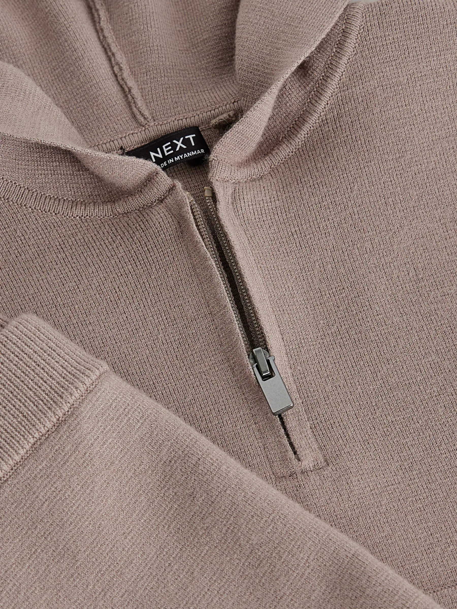 Neutraal - Set van gebreide hoodie met ritssluiting en joggingbroek in utility-stijl (3mnd-7jr)