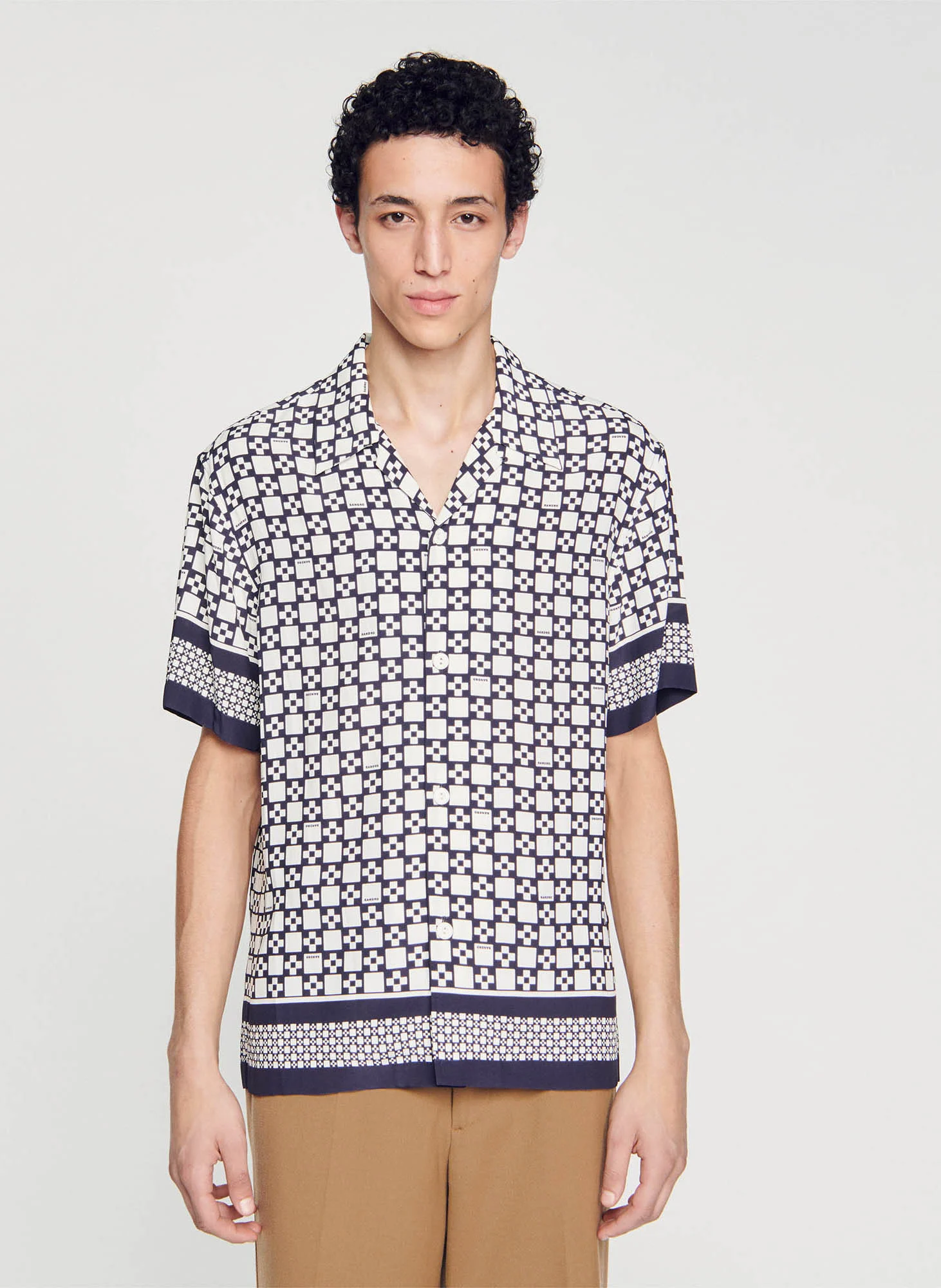 Chemise droite col classique à imrpimé | Multicolore