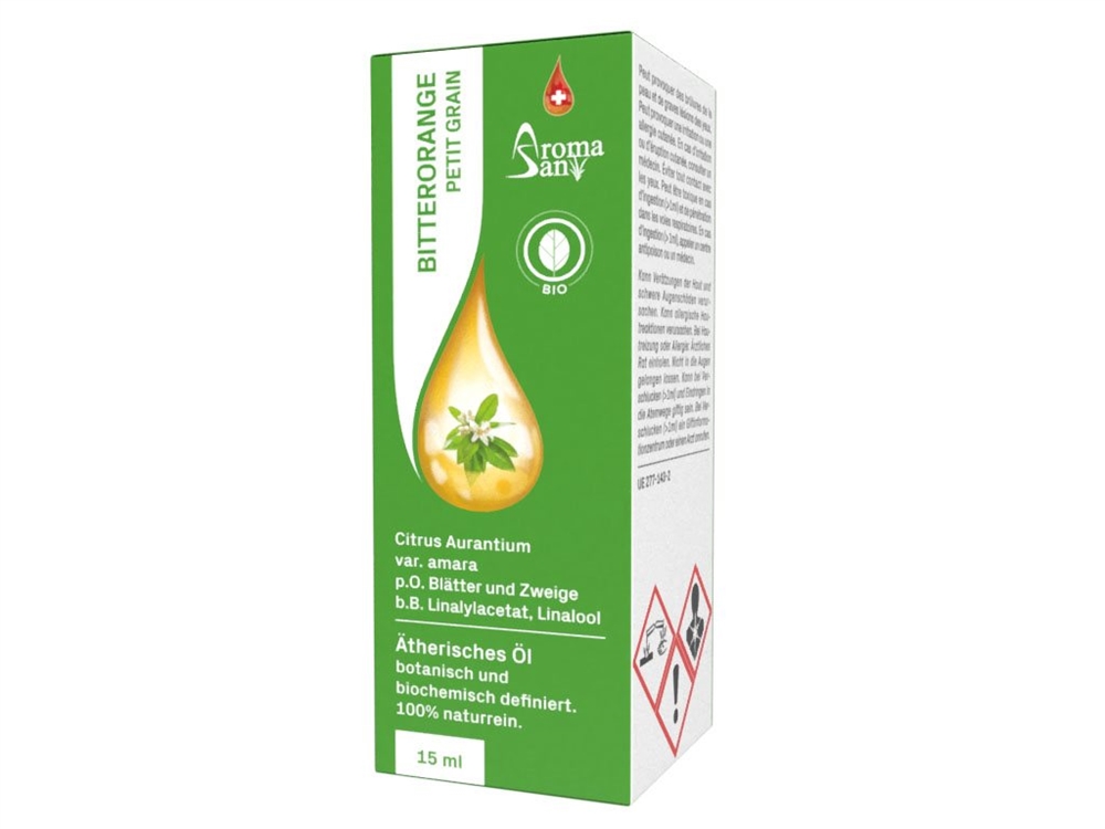 Aromasan Bitterorange petit grain bigarade Äth/Öl in Schachtel Bio 15 ml