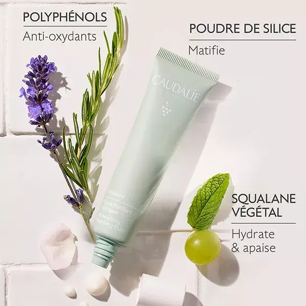 Fluido Matificante Hidratante Vinopure da Caudalie 40ml