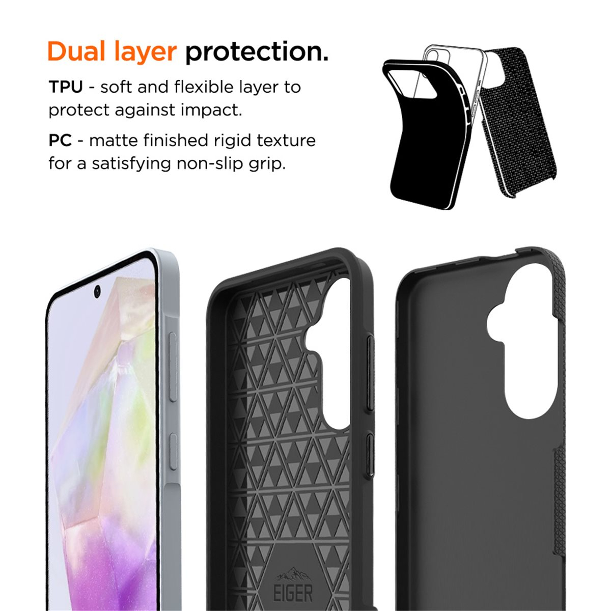 Samsung Galaxy A56 / A36 North Case Premium Hybrid Schutzhülle (EGCA00740) - Schwarz