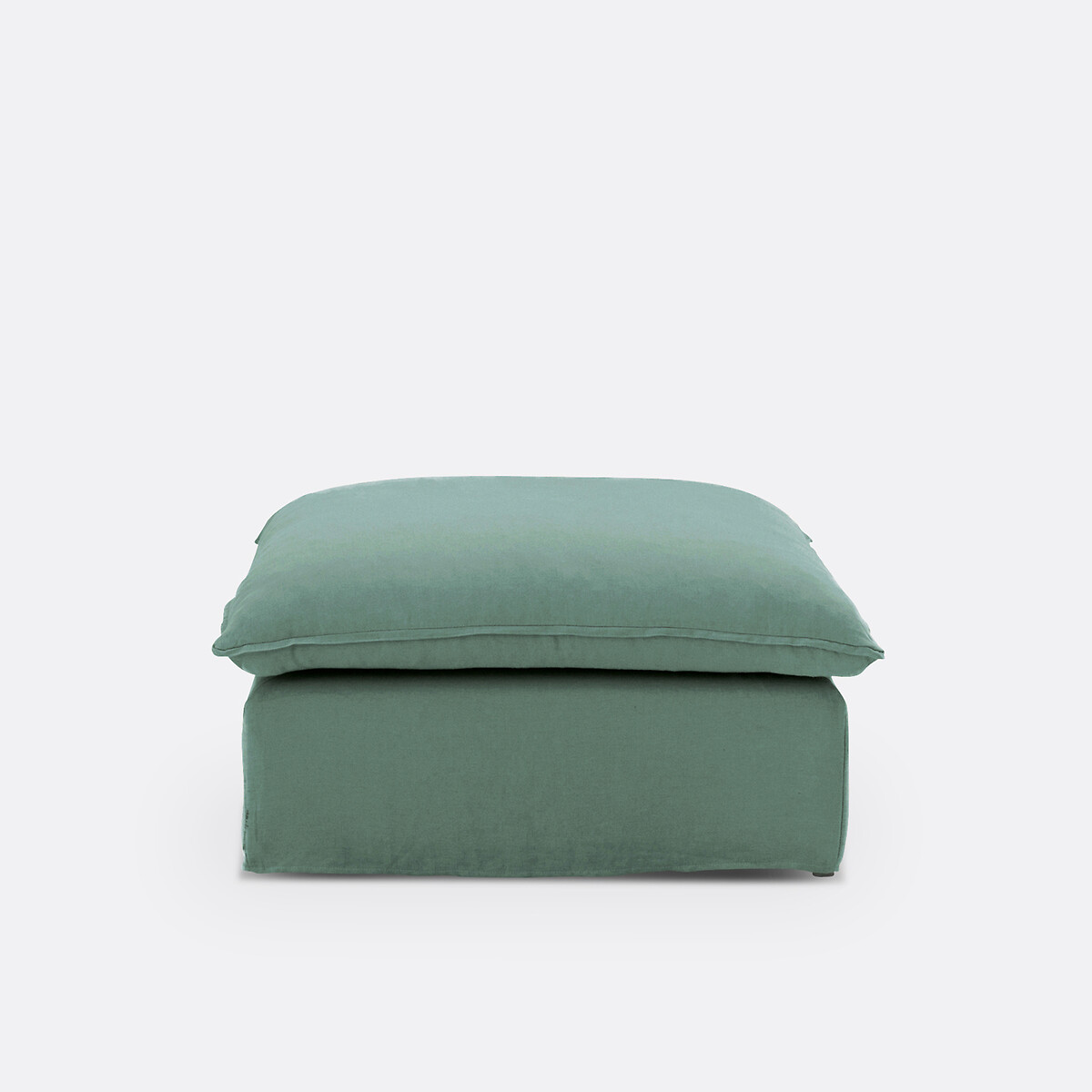 LA REDOUTE INTERIEURS<br>Puffe em linho amarrotado, Odna