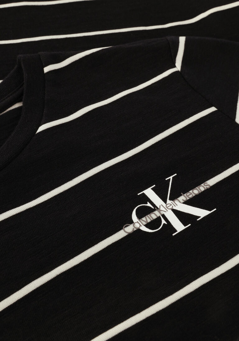 CALVIN KLEIN zwarte calvin klein t-shirt print sunreveal stripe ss tshirt
