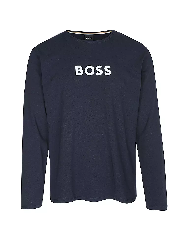 BOSS Pyjama EASY LONG SET blau