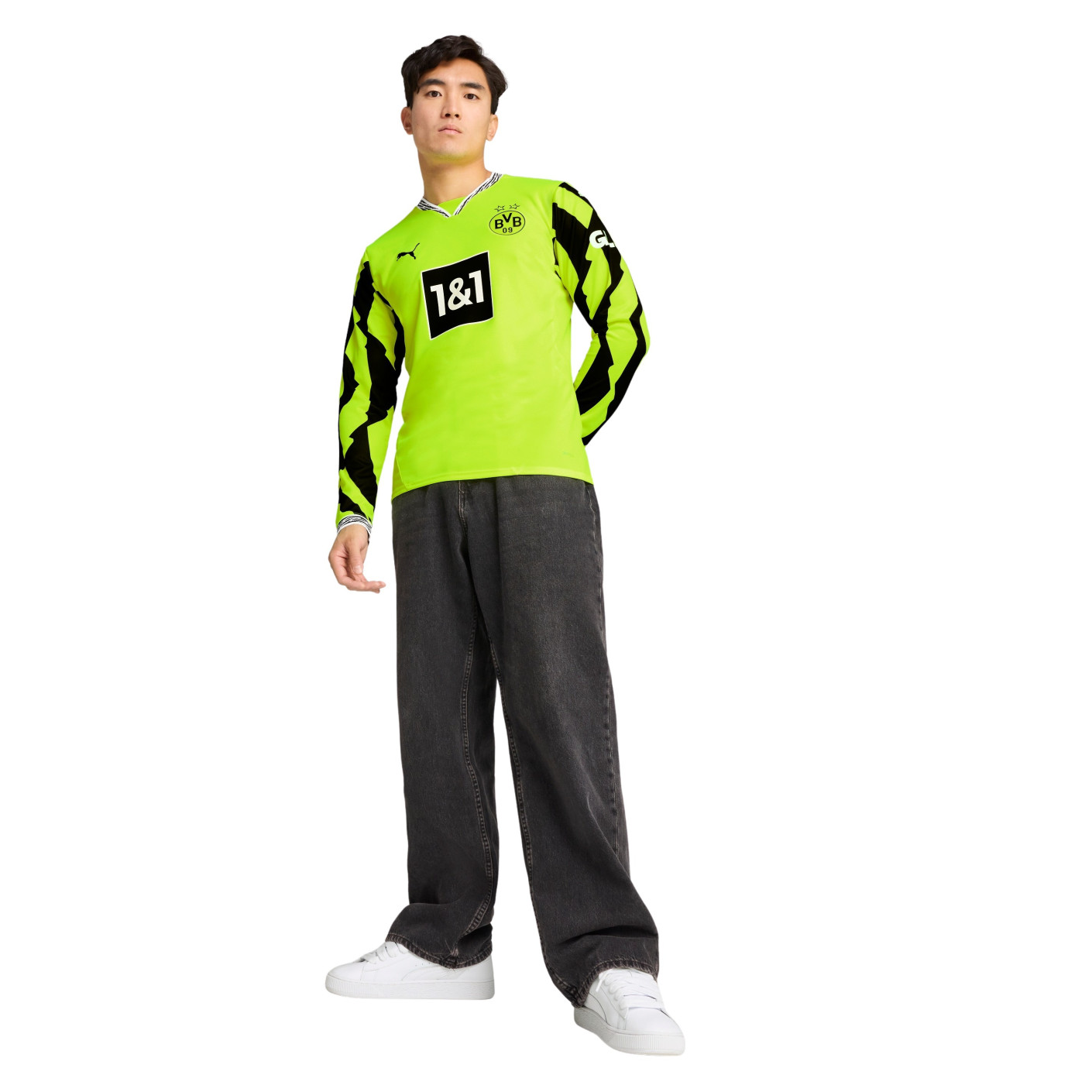 PUMA Borussia Dortmund Anniversary Shirt 2024-2025 Lange Mouwen Geel Zwart