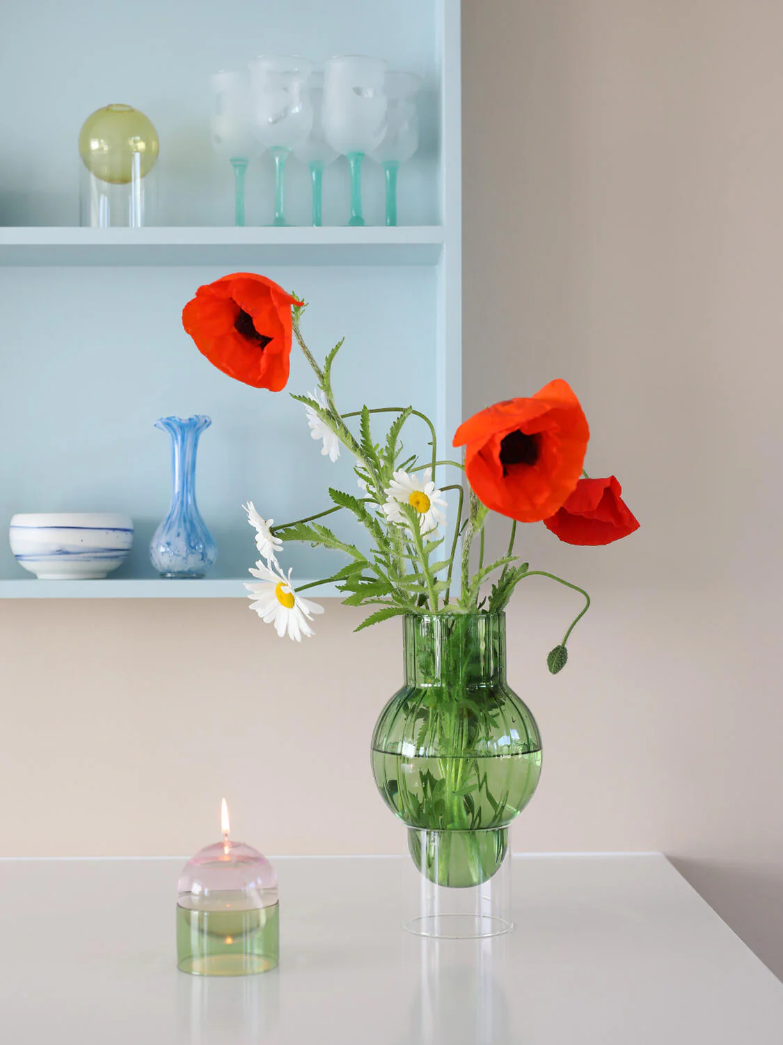 Studio About  Bubble Olielys - Rosa/grøn