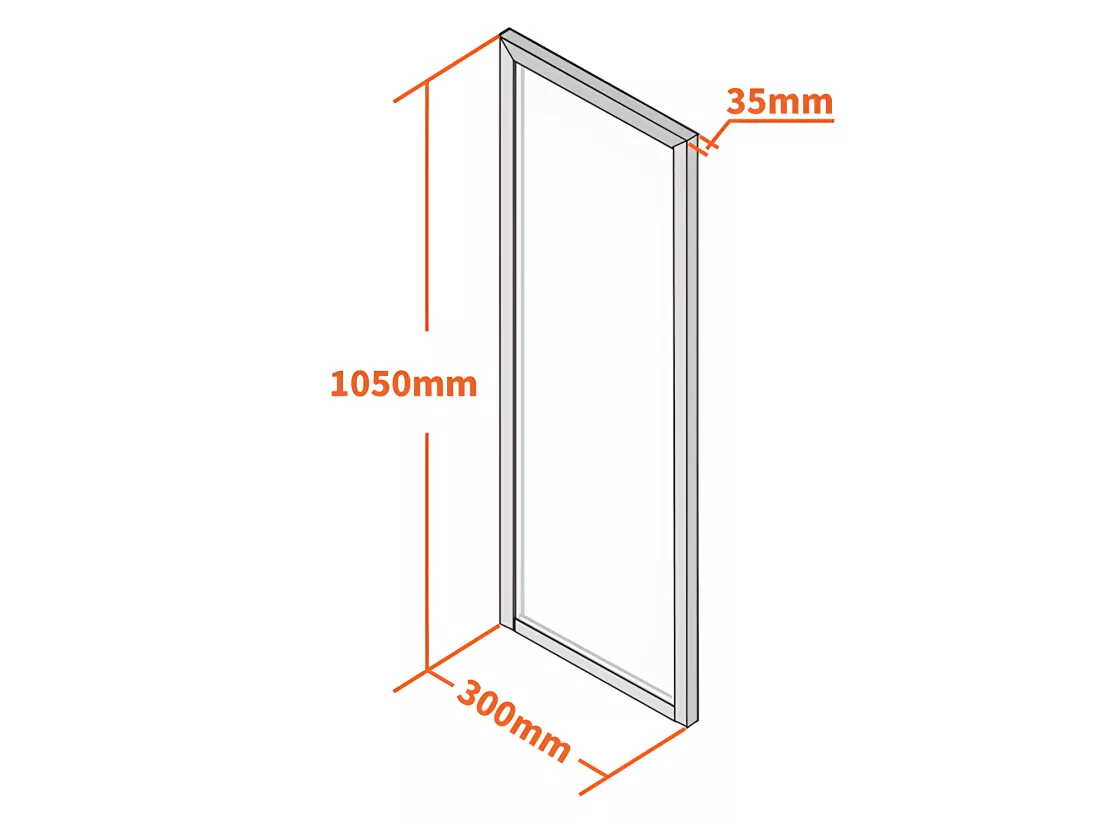 Verrière atelier en aluminium thermolaqué - 30x105 cm - Noir - BAYVIEW