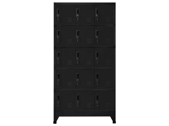 Armoire à casiers Noir 90x40x180 cm Acier