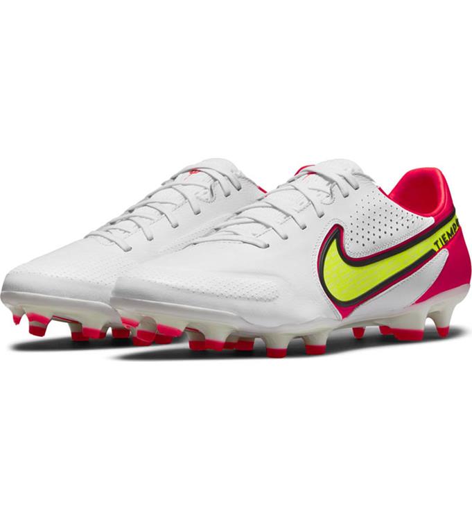 NIKE TIEMPO LEGEND 9 PRO FG FIRM-GR WHITE-VOLT-BRIGHT-CRIMSON