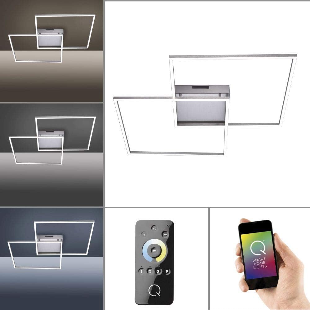 Paul Neuhaus, LED-Deckenleuchte, Smart Home, CCT Farbwechsel, dimmbar warmweiß - kaltweiß