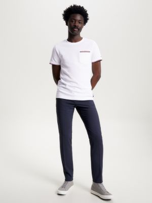 Camiseta Slim Fit Piquet com Estampa de Favo de Mel