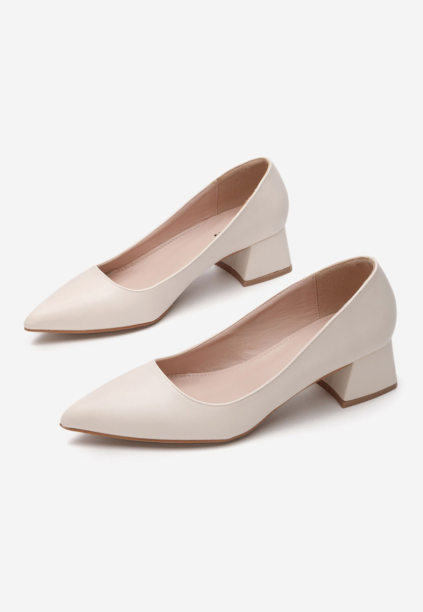 Chaussures à petit talon beige Alleva