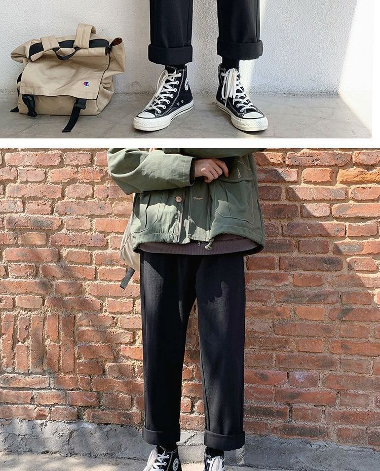 FOEV - Effen cropped rechte broek