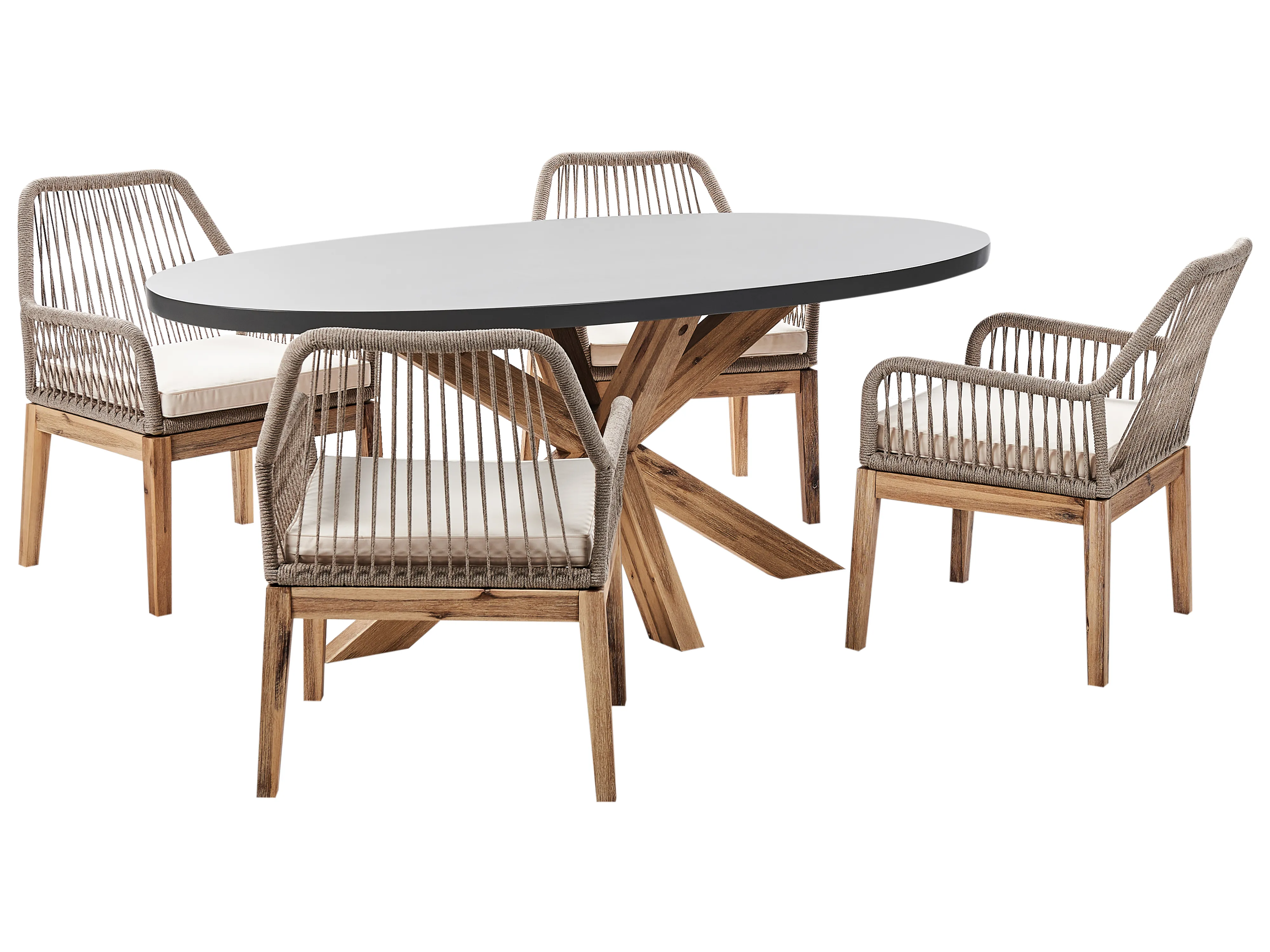 Tuinset 4-zits ORISTANO met kussens Beton Beige