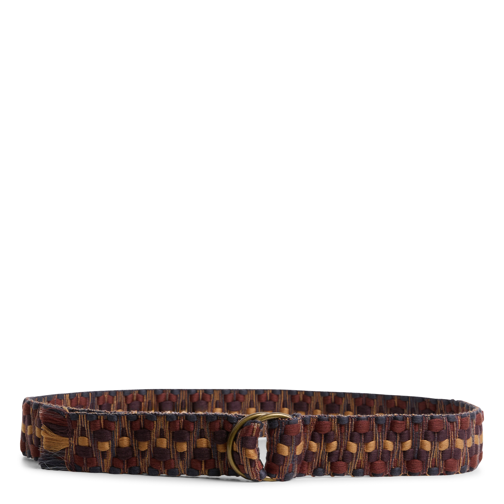 LOUNEA - Ceinture galon tissé | Marron