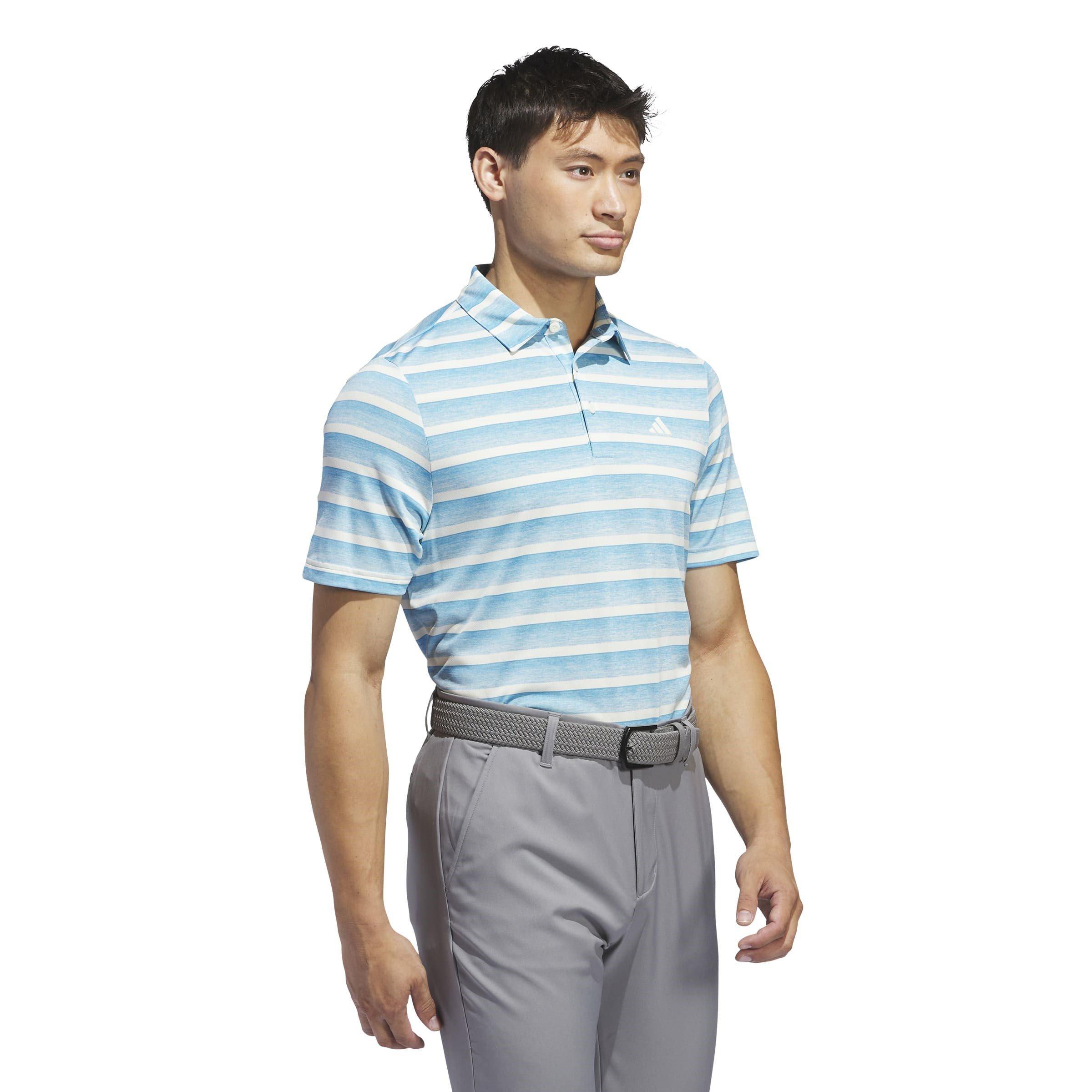 adidas Two Colour Striped Polo Shirt