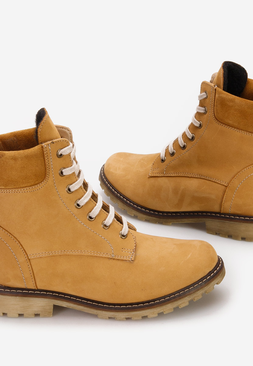 Bottines femme en cuir chameau Pantonia V2