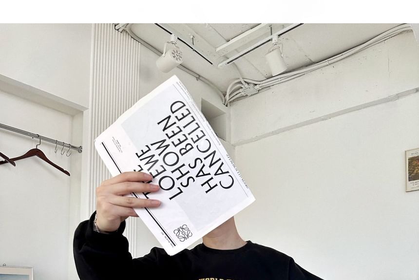 SeoulPop - Sweatshirt met losse pasvorm en letters