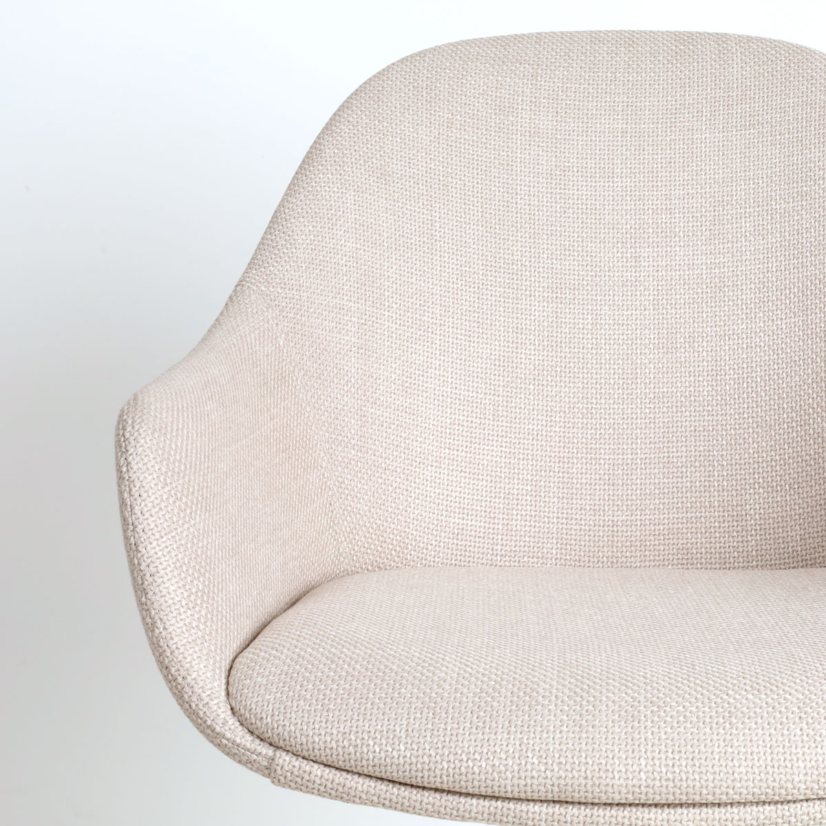 Nino-Mae barkruk beige - wit onderstel - 65 cm