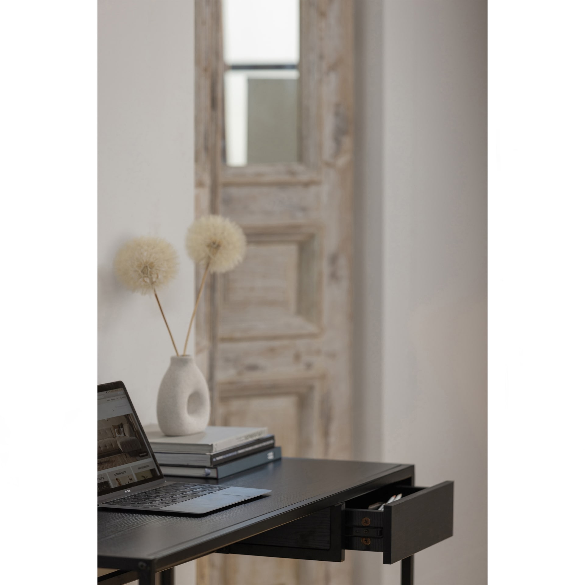 Schreibtisch TEUN 110 x 76 cm schwarz