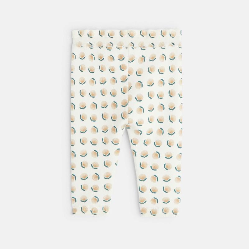 Legging graphique blanc bébé fille Blanc