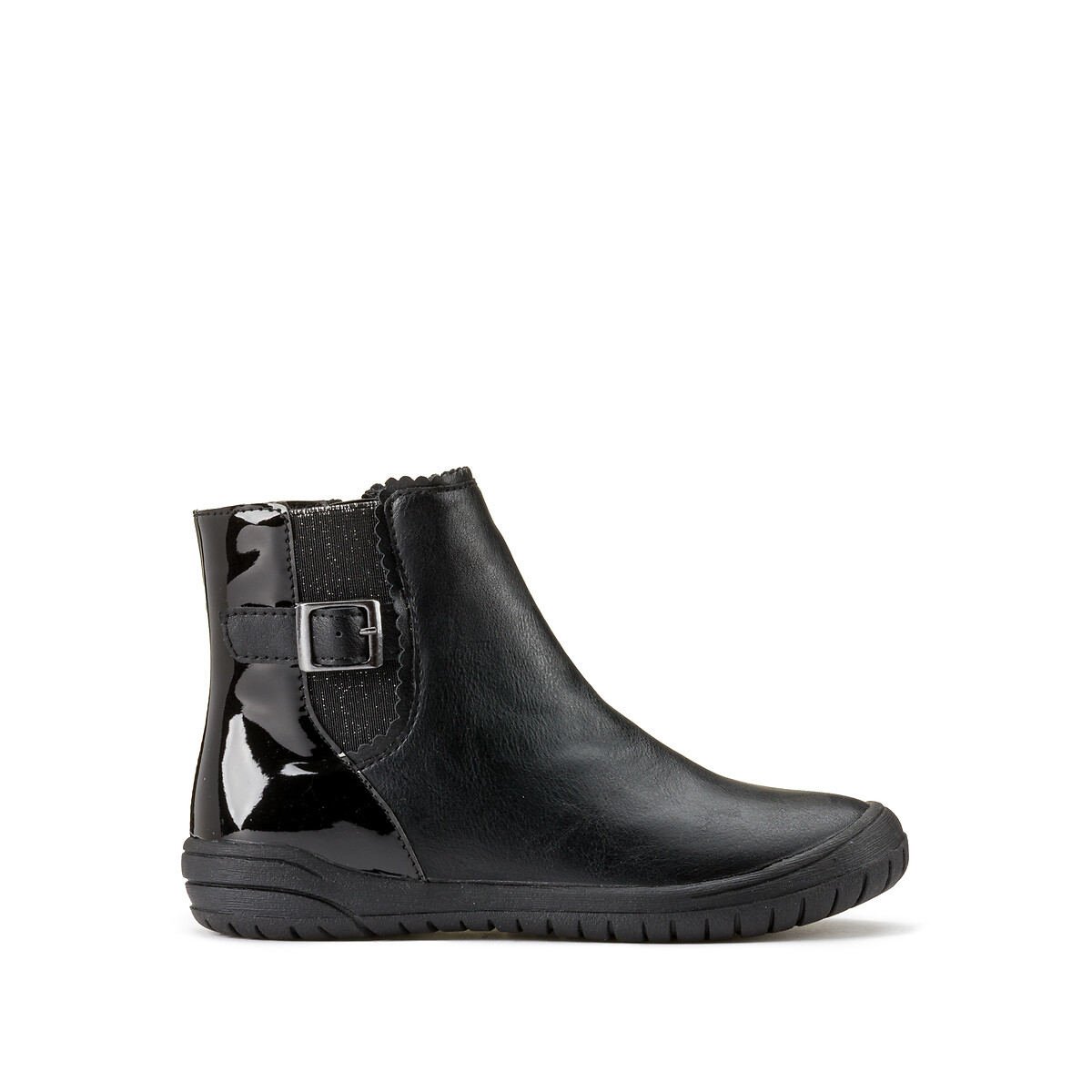 COLEÇÃO LA REDOUTE<br>Botas de cano curto com zíper, elástico e lantejoulas