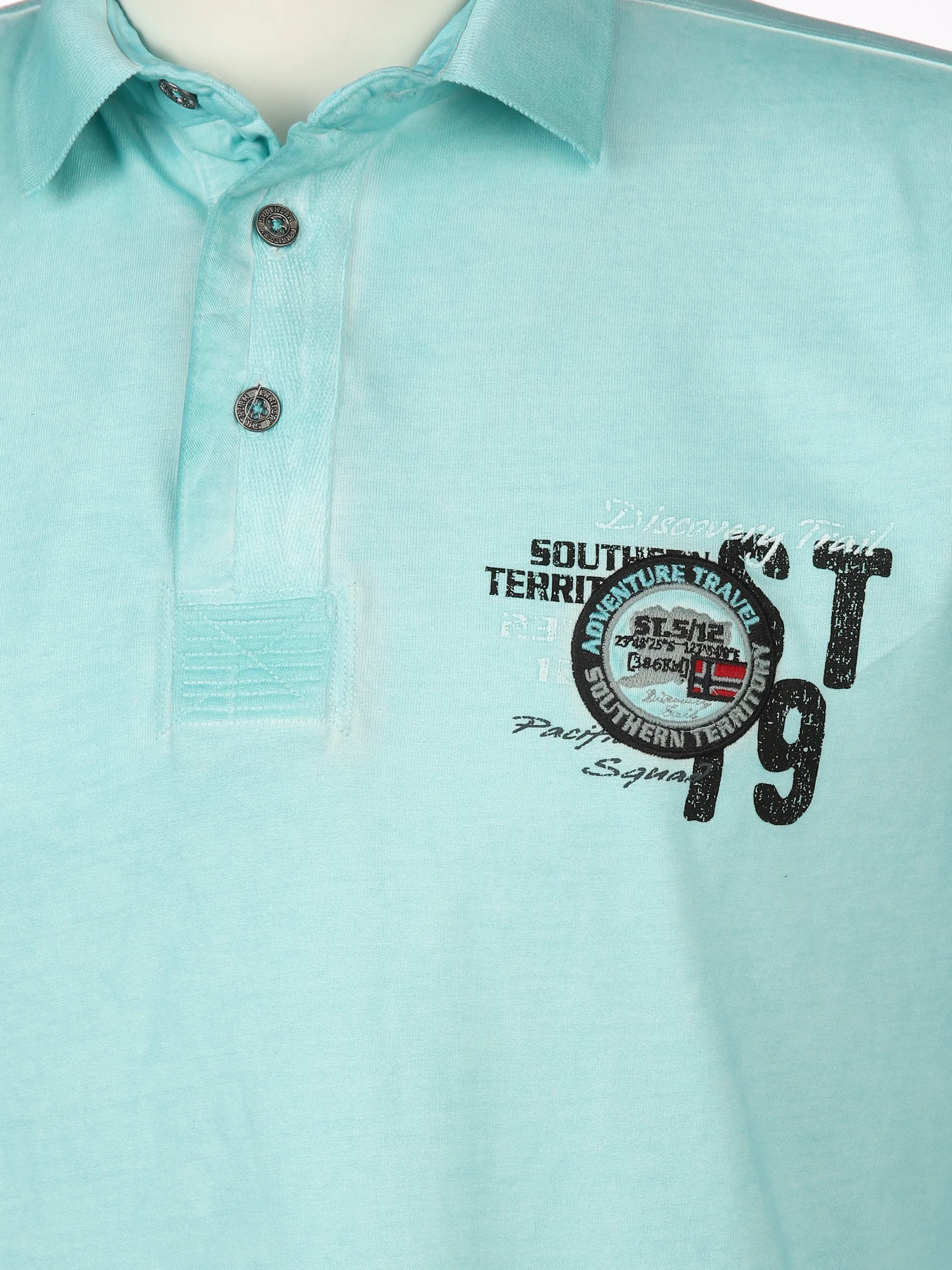 Herren Poloshirt im Used Look