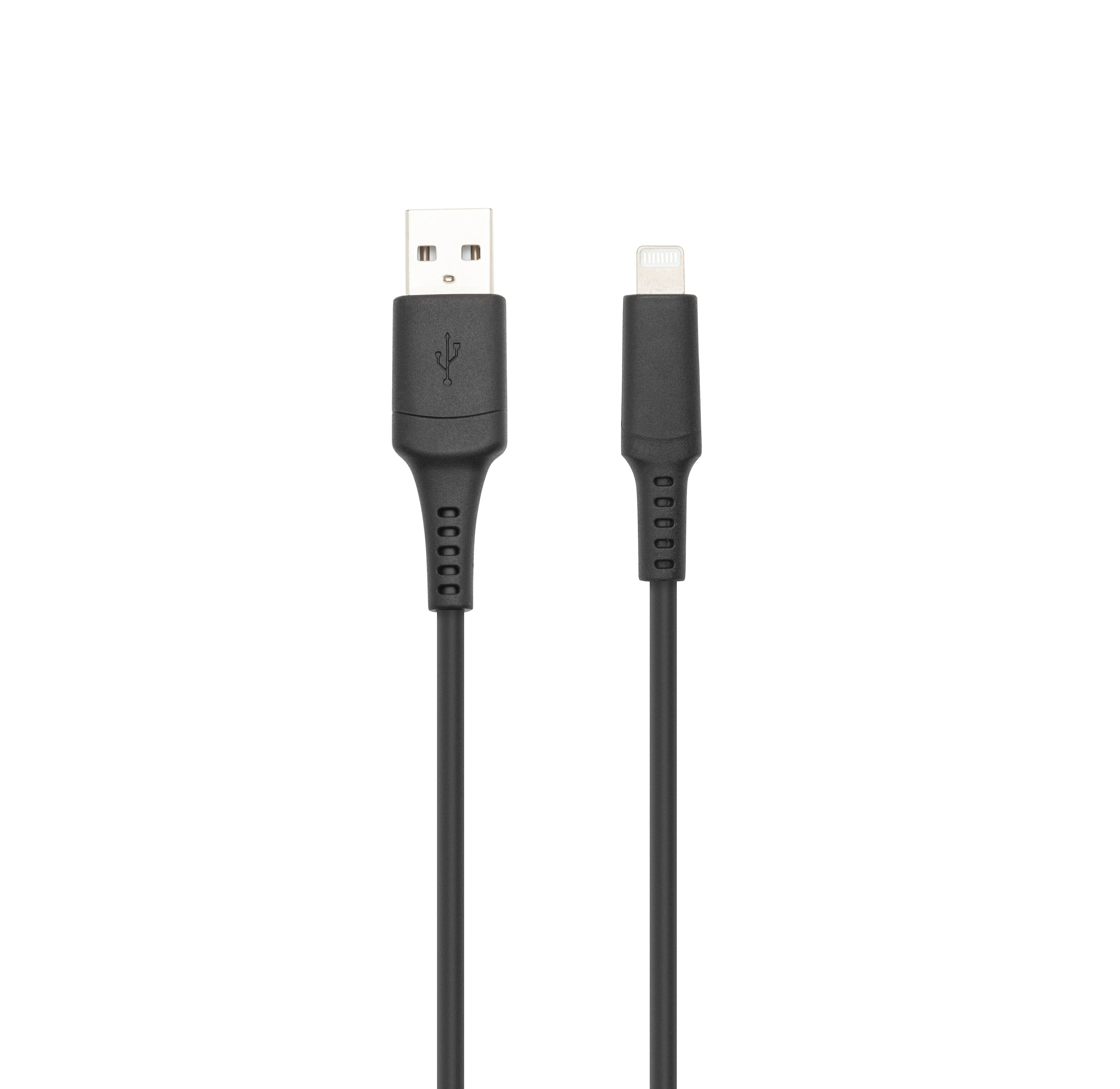 Linocell iPad- og iPhone-billader med Lightning-kabel Svart