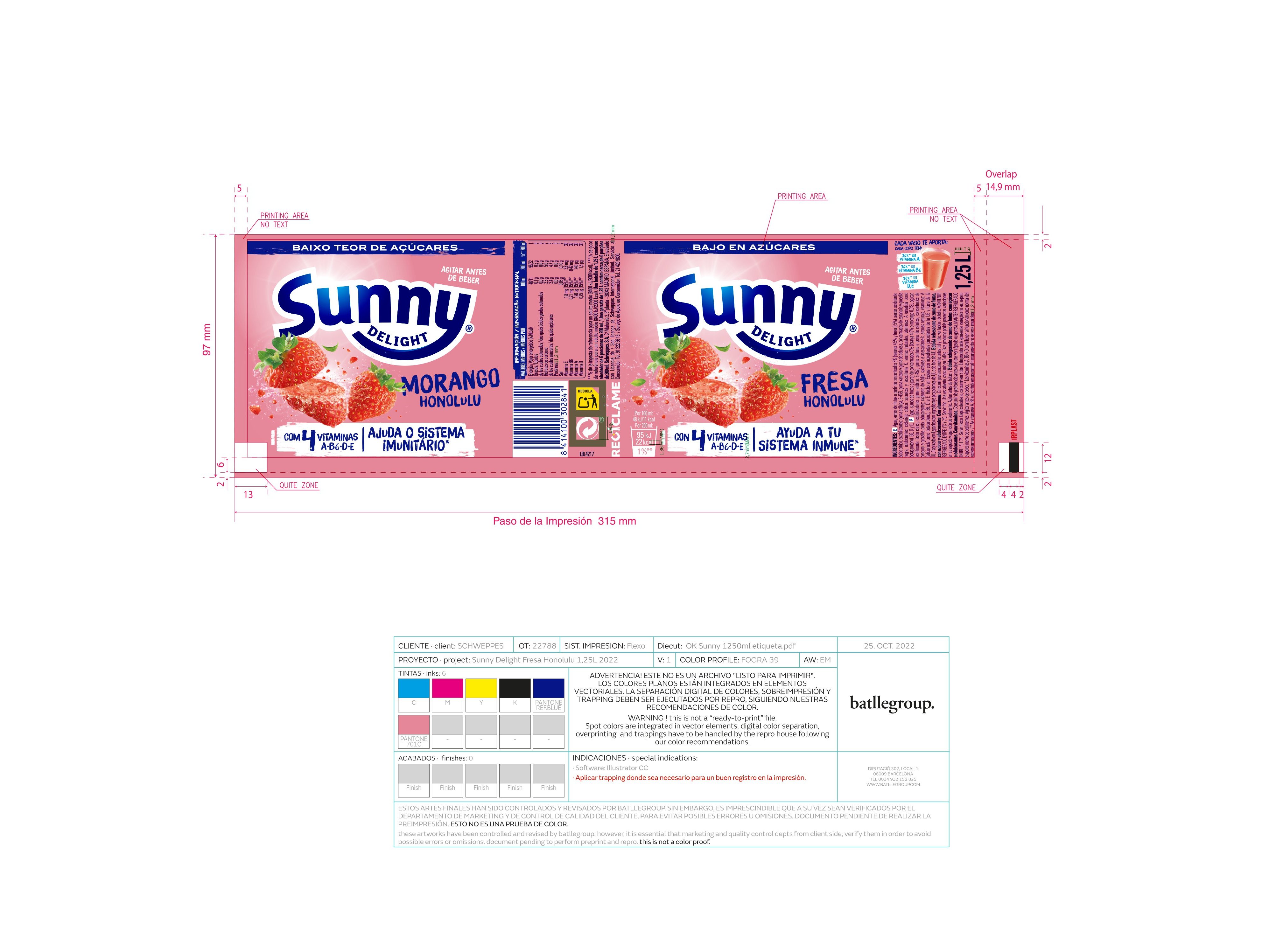 SUMO SUNNY DELIGHT MORANGO 1.25L