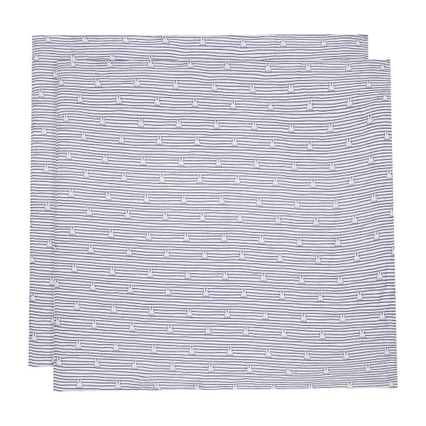Jollein Multidoek Hydrofiel Large Miffy Stripe 115 x 115 cm 2-Pack