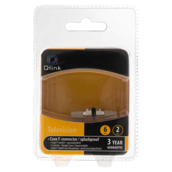 Q-Link coax F-wartel waterdicht 6mm 2 stuks