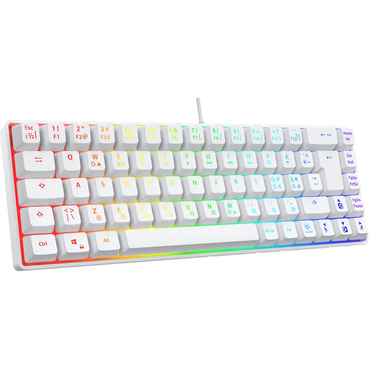 Next MX6 mini 65 RGB membran gamingtastatur (hvit)