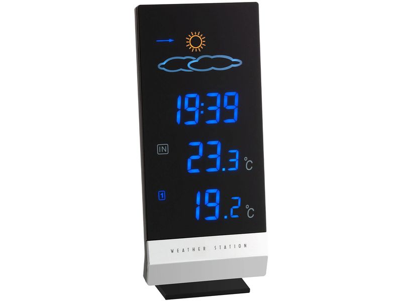 TFA Dostmann Wetterstation Lumax Schwarz Funk-Wetterstation