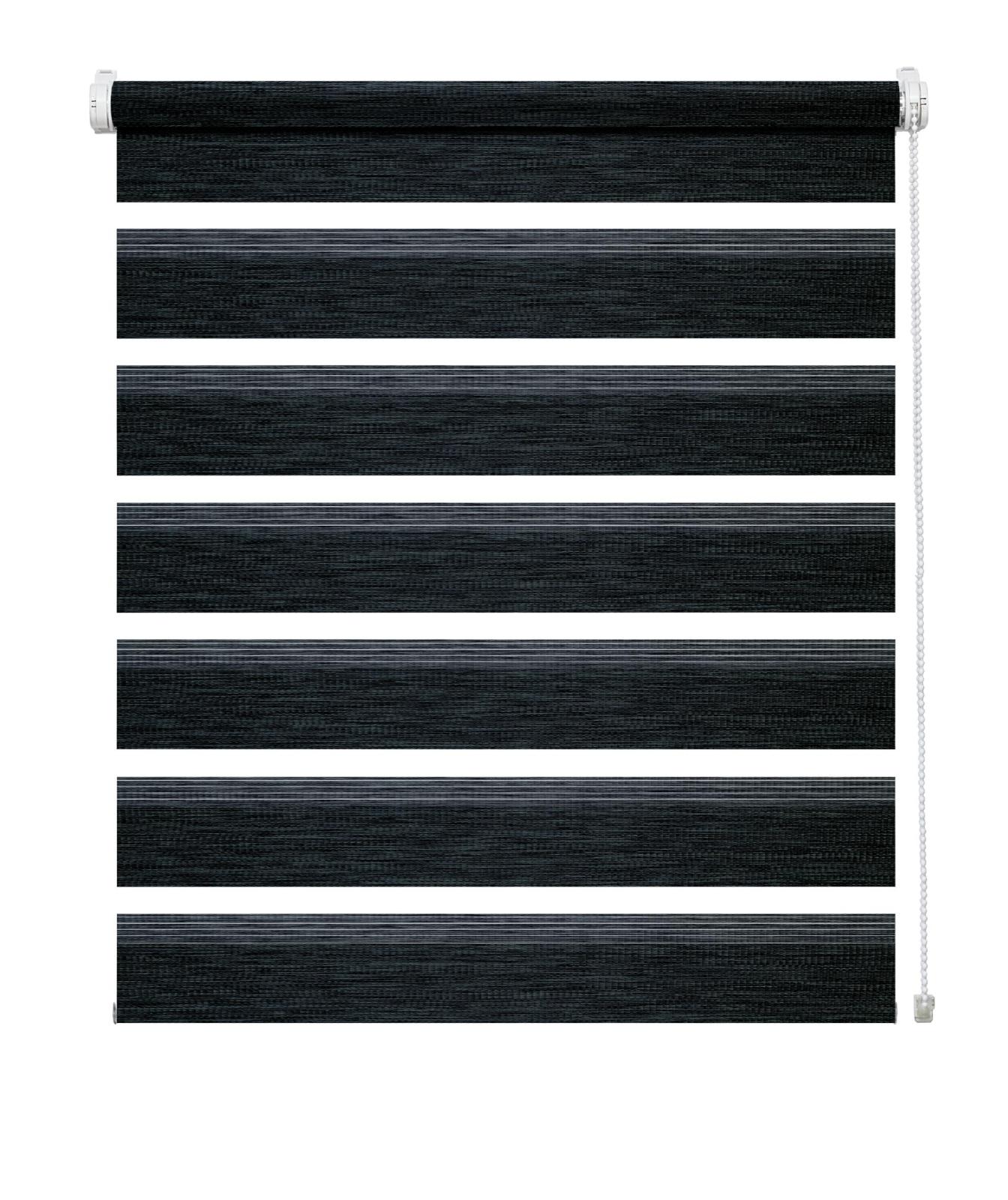 Doppelrollo - anthrazit-meliert - 45x150 cm