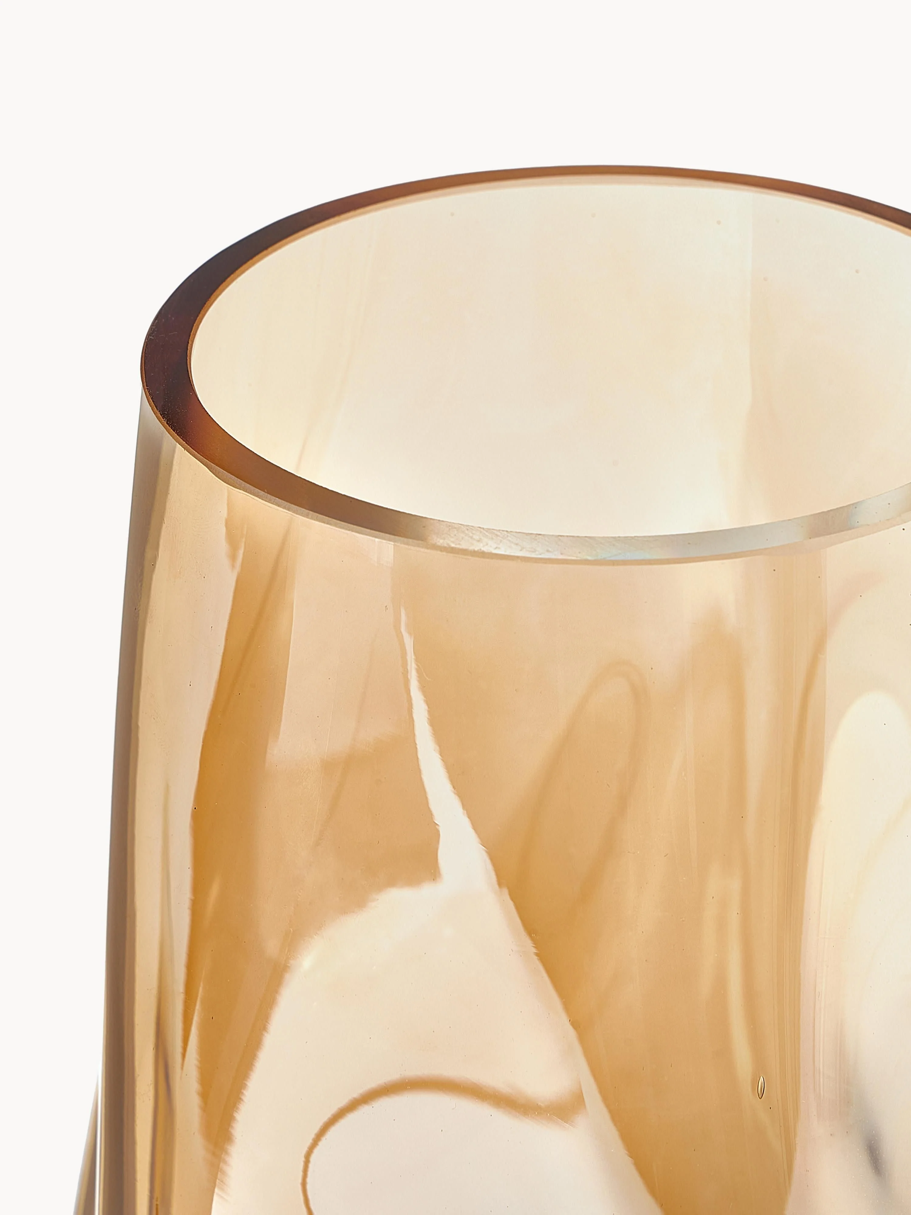 Mondgeblazen glazen vaas Luster, H 26 cm